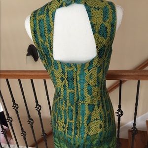 Green Snake Print Dress